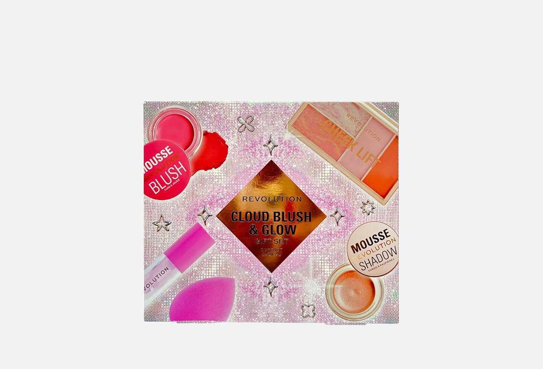 Подарочный набор MAKEUP REVOLUTION Cloud Blush and Glow Highlight Gift Set 6 шт