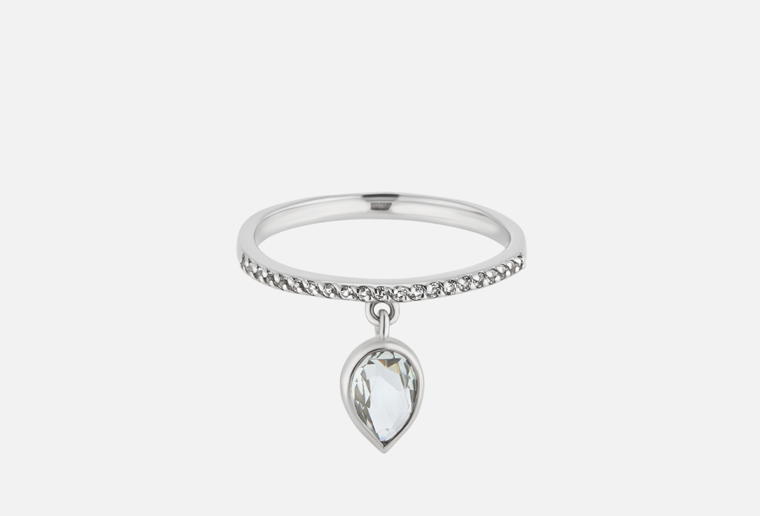 Изображение товара Красивое серебряное кольцо с празиолитом и топазом SECRETS jewelry женское