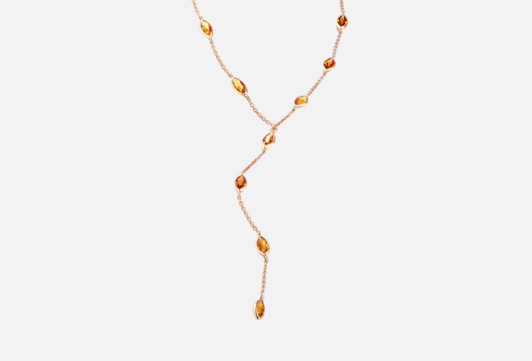 Изображение товара Цепочка-лариат серебряная SECRETS jewelry с цитринами в позолоте