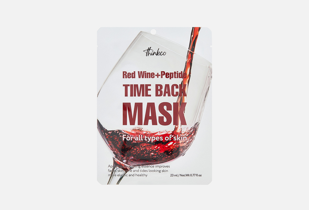 Тканевая маска для лица THINKCO Red Wine + Peptide Time Back Mask Pack 1 шт
