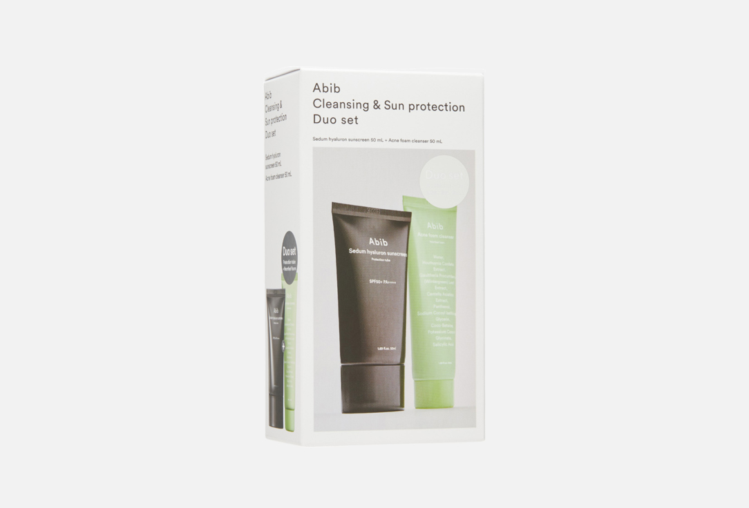 Набор для очищения и защиты от солнца кожи лица ABIB Cleansing & Sun protection Duo set 2 шт