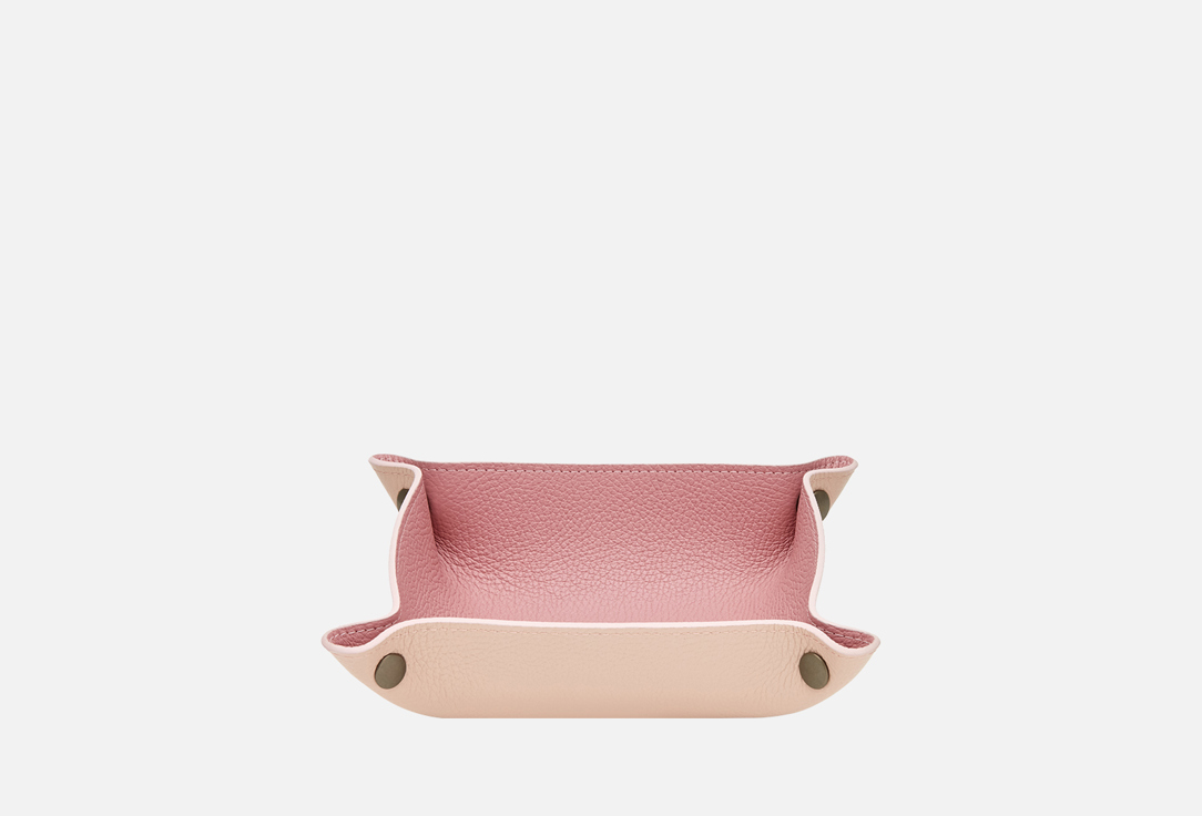 Изображение товара Органайзер для украшений Valerie Concept из натуральной кожи бежево-розовый