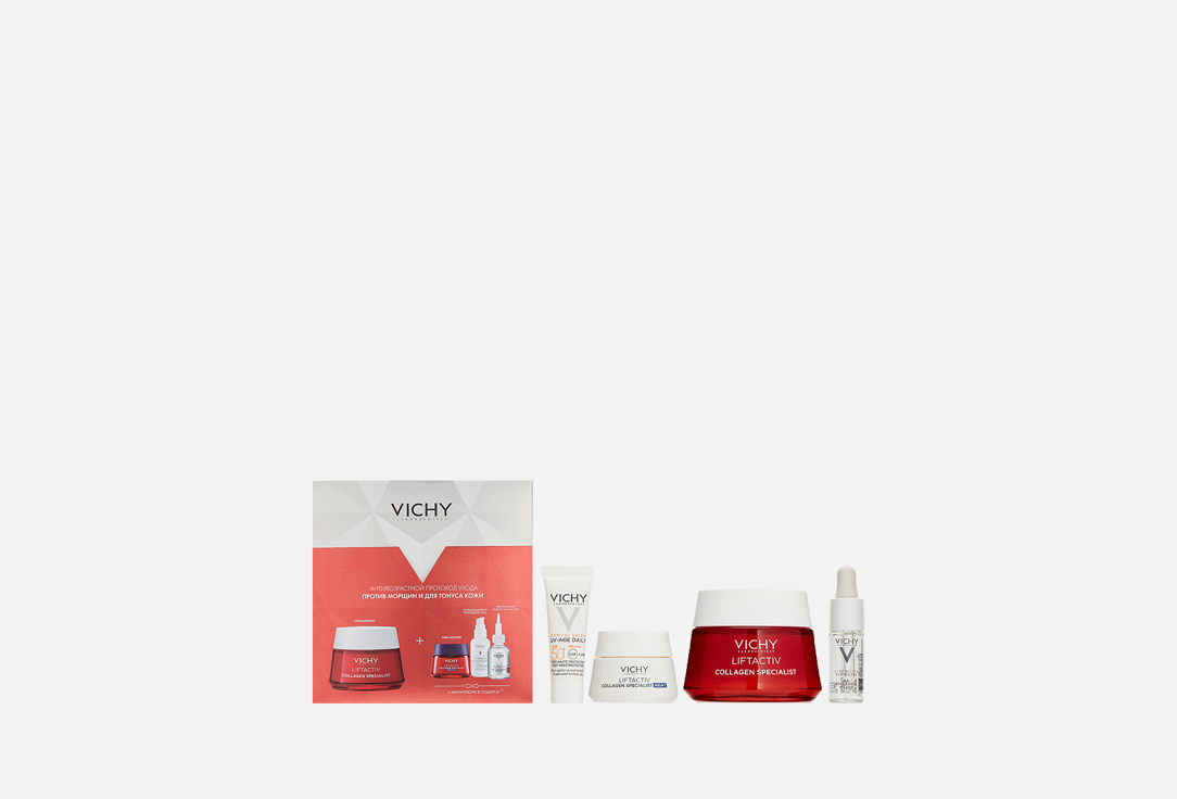 

Набор для ухода за лицом VICHY, LIFTACTIV Collagen 4 шт