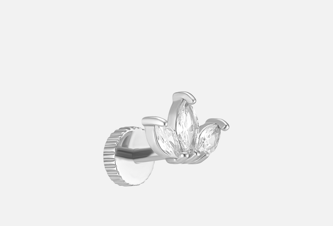 Изображение товара Лабрет серебряный Золото Русских Flow-3 Родий