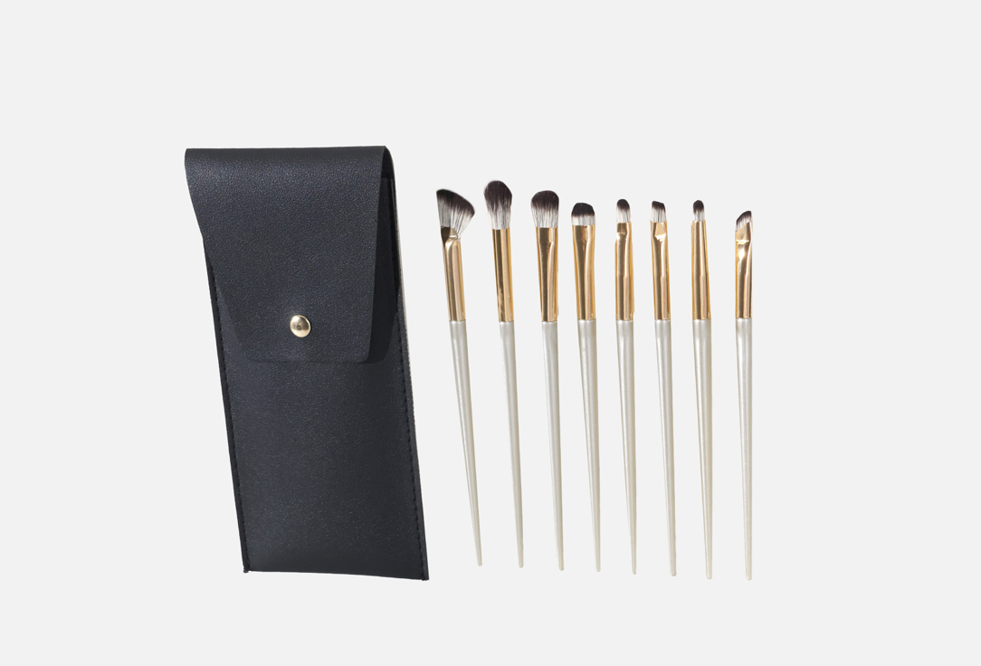 Makeup brush set in case 8 шт