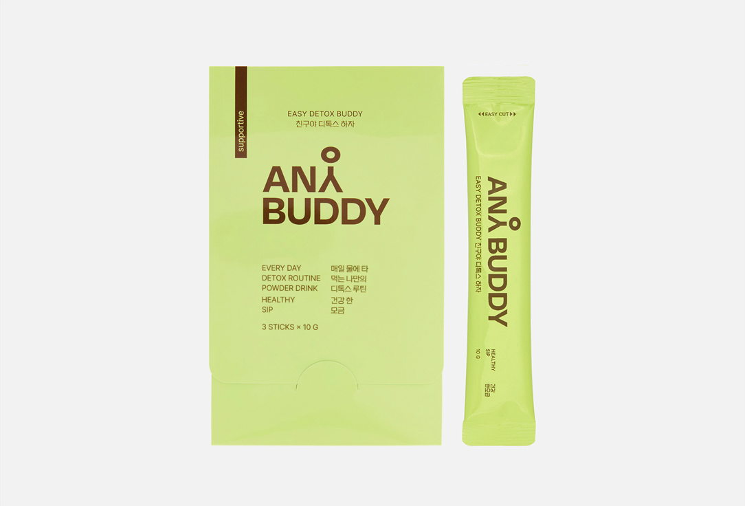 Изображение товара БАД для детокса ANY BUDDY витамин С, лимон и экстракт имбиря в стиках