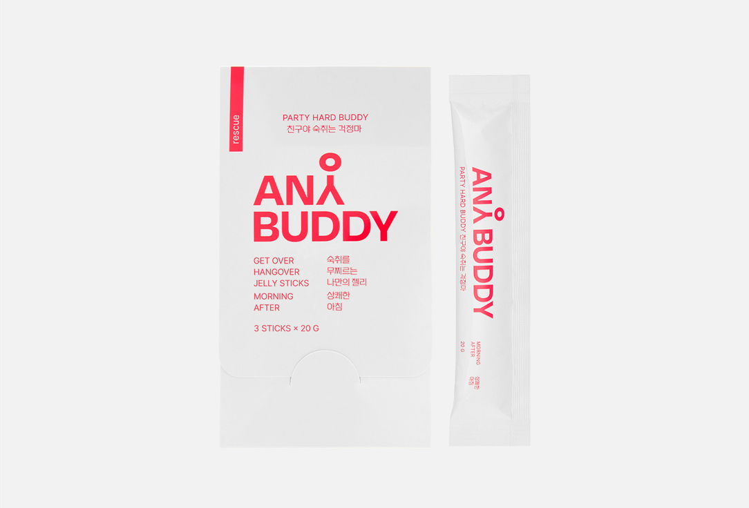 Изображение товара БАД для печени и защиты организма ANY BUDDY Morning after желе в стиках 490 рублей