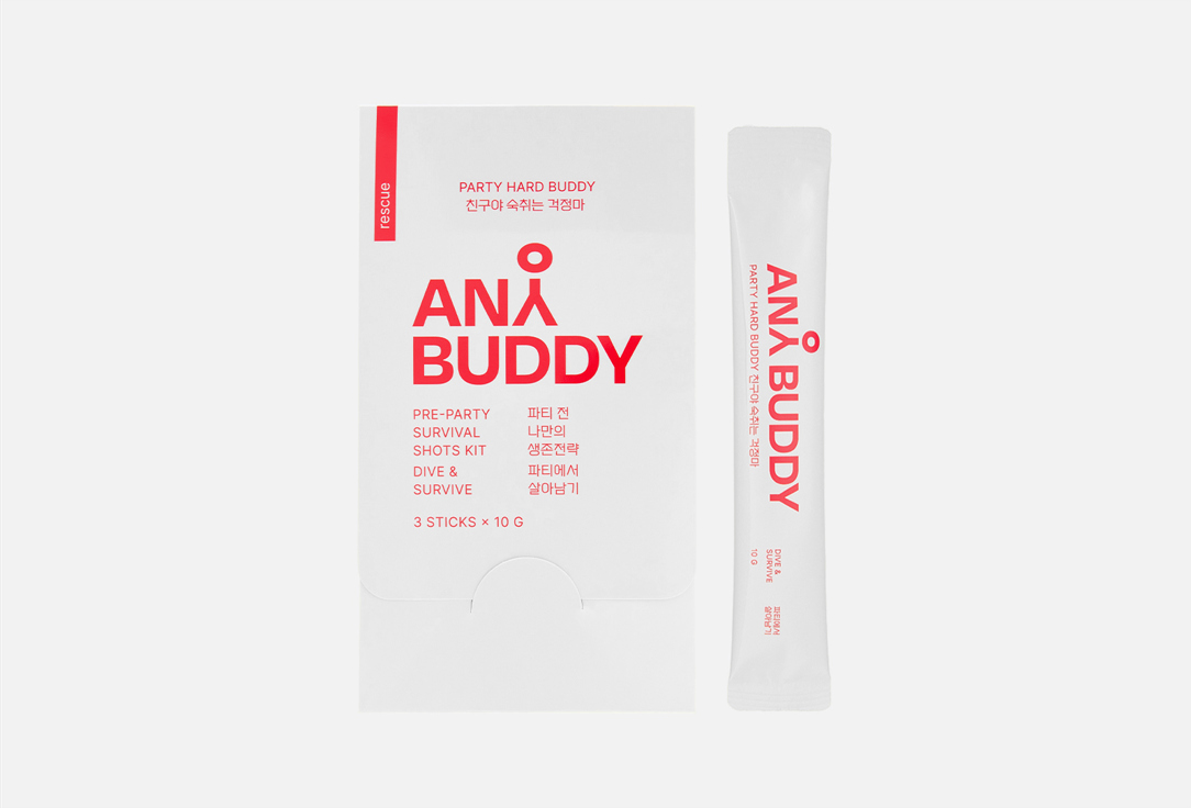 Изображение товара ANY BUDDY антипохмельный комплекс в стиках для поддержки печени и уменьшения симптомов похмелья