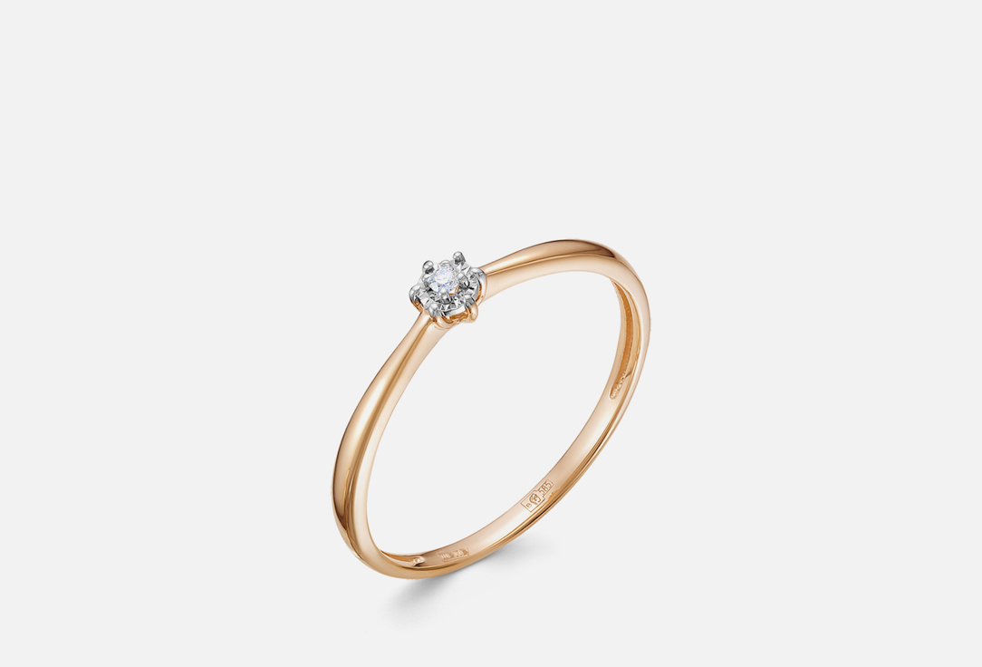 Изображение товара Золотое кольцо Vesna Jewelry с бриллиантом 585 пробы для женщин