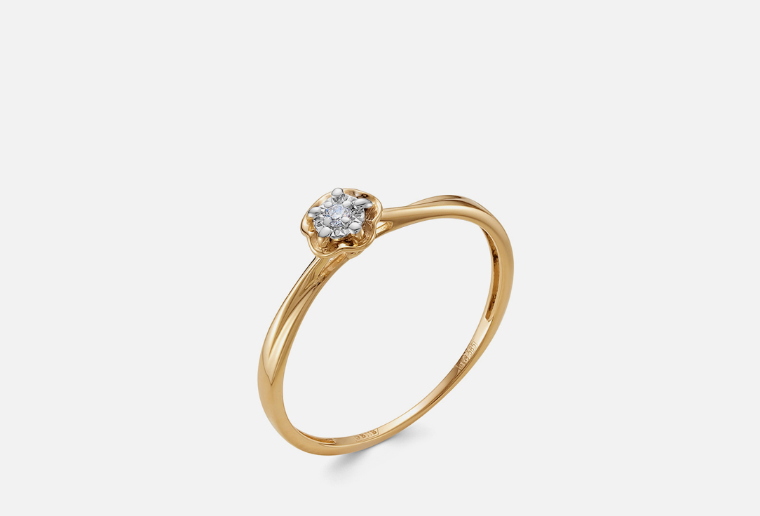 Изображение товара Золотое кольцо Vesna Jewelry с бриллиантом 585 пробы для женщин