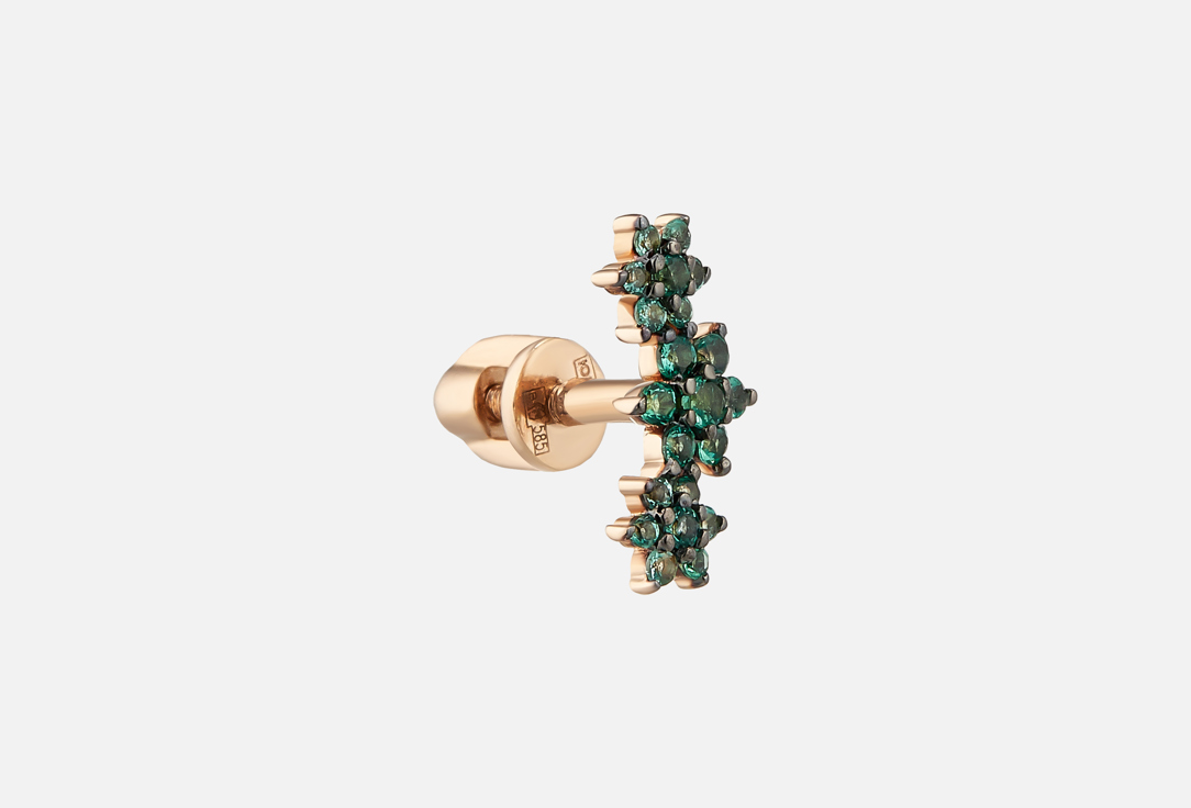 Изображение товара Моносерьга золотая Vesna Jewelry Изумруд