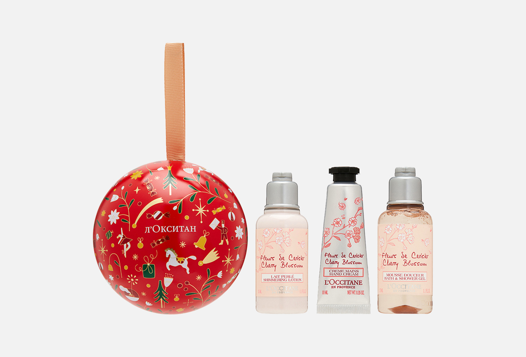 Набор миниатюр для ухода за кожей рук и тела L'OCCITANE Очаровательный Вишневый цвет 3 шт