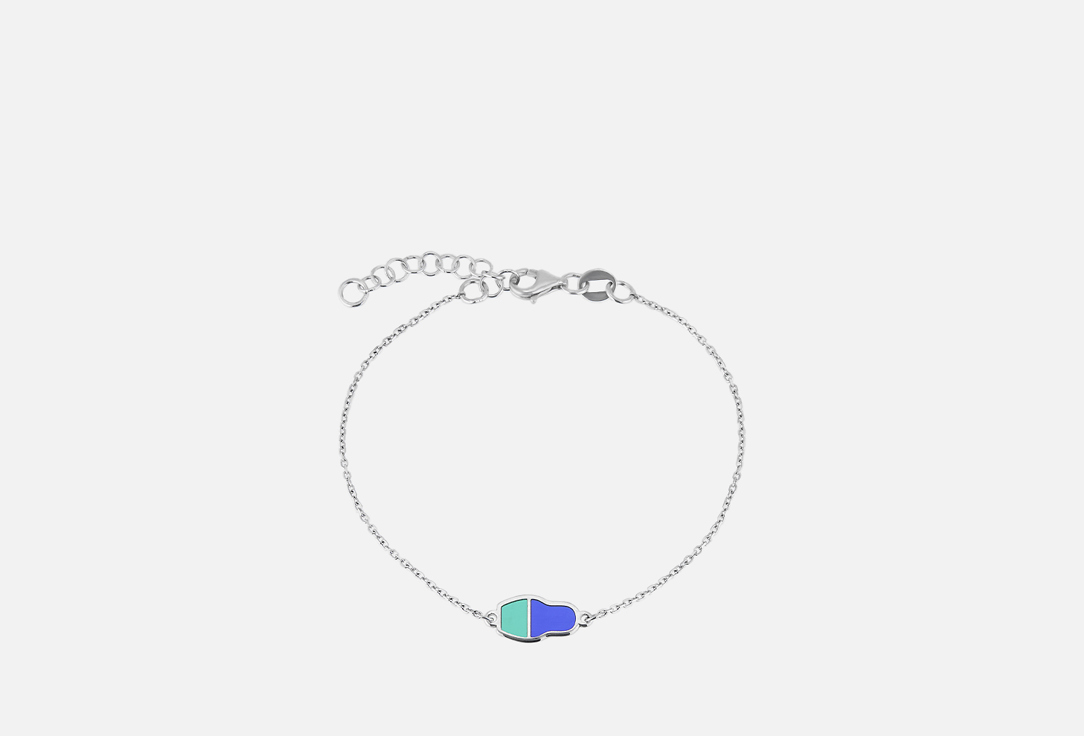 Изображение товара Браслет серебряный Matryoshka Color синий и изумрудный