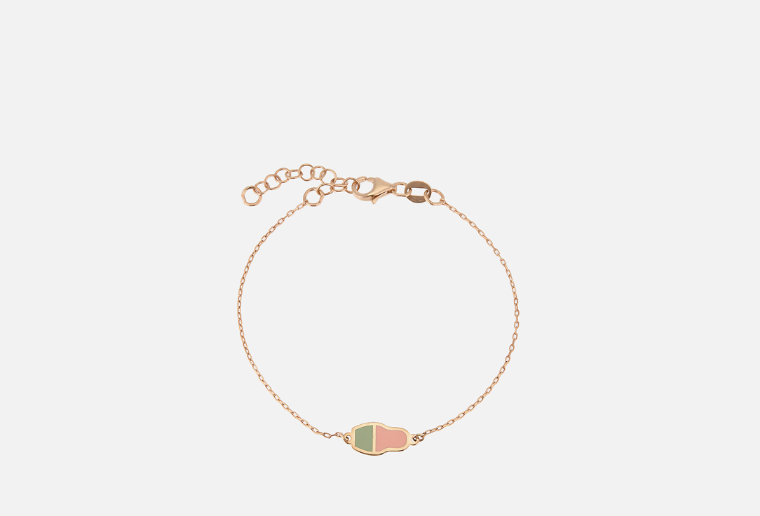 Изображение товара Браслет серебряный Matryoshka Color персиковый и зеленый