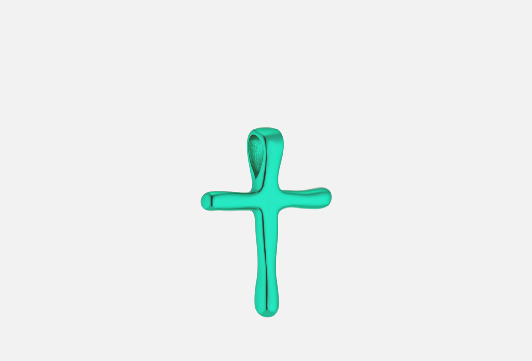 Изображение товара Подвеска-крестик серебряная Sbleskom Слияние green