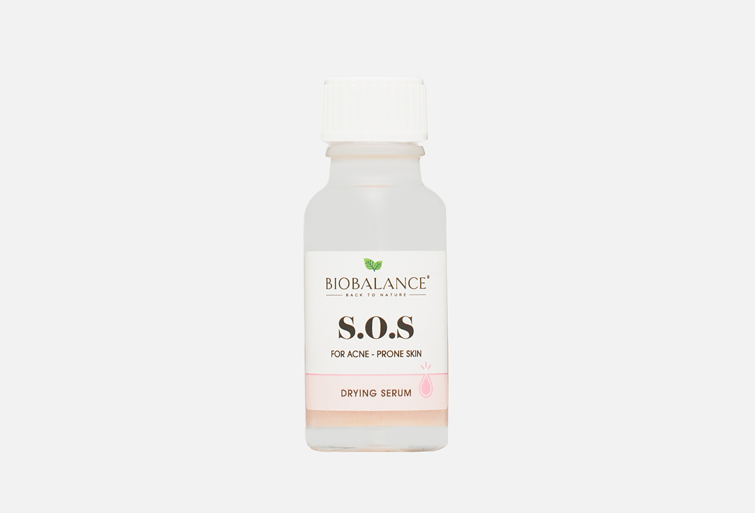 

SOS-сыворотка для лица подсушивающая BIOBALANCE, SOS DRYING SERUM FOR ACNE PRONE SKIN​ 20 мл