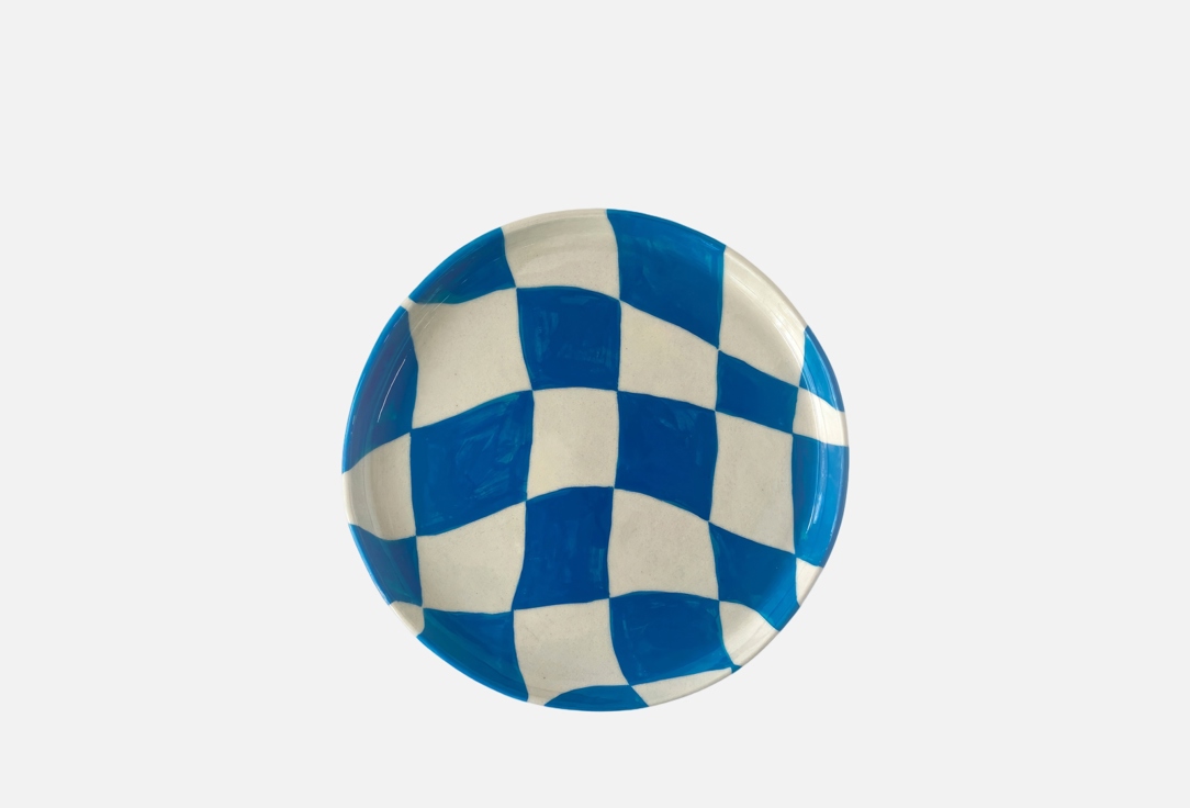 

Тарелка MOROZ CERAMICS, Большая, Синяя клеточка 21.5 см