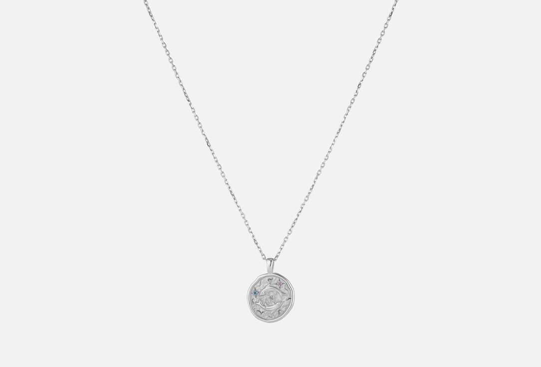 Изображение товара Серебряное колье LunaLu с символом Рыб из натуральных камней