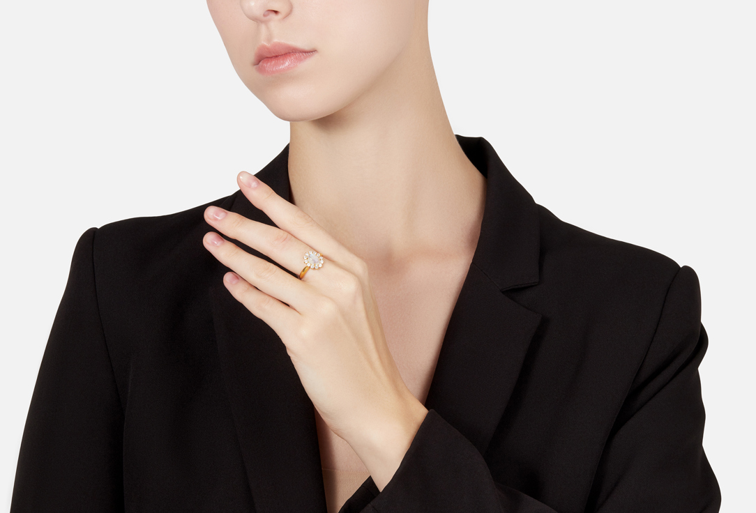 

Кольцо-дорожка серебряное LUNALU, Citrines 16,5 мл