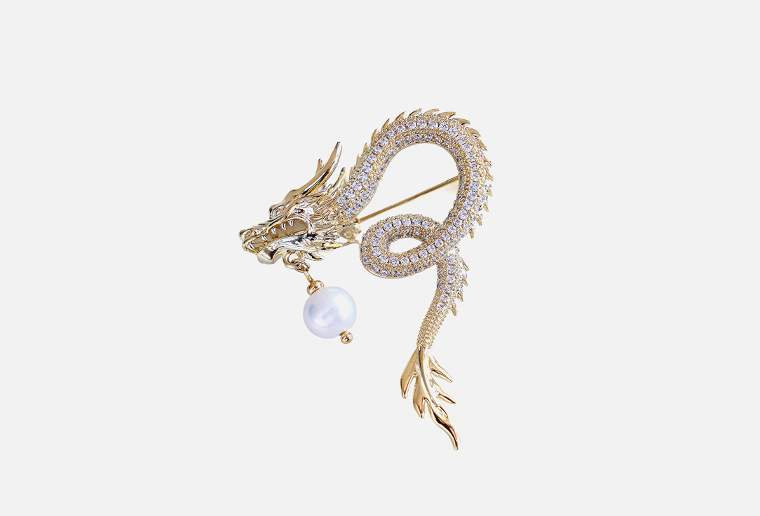 

Брошь LITTLE MYSTERY, Золотой змей Белая жемчужна 1 шт