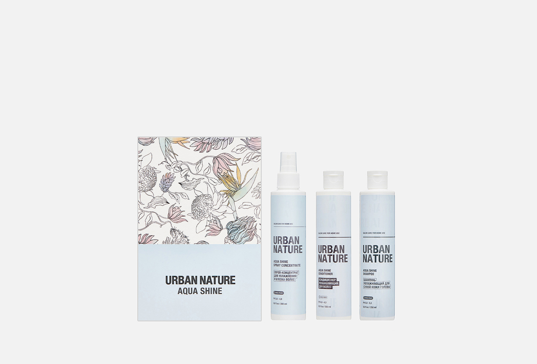 

Набор для волос URBAN NATURE, AQUA SHINE 3 шт