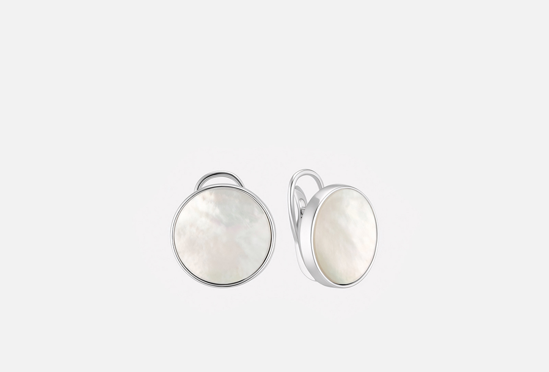 Изображение товара серьги Серебряные the Si Silver Disc mother of pearl