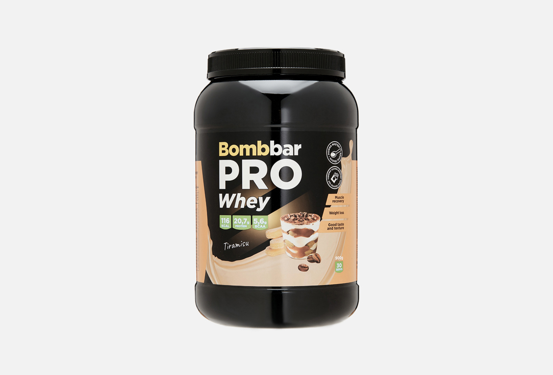 

Протеин сывороточный без сахара BOMBBAR, Тирамису 900 г
