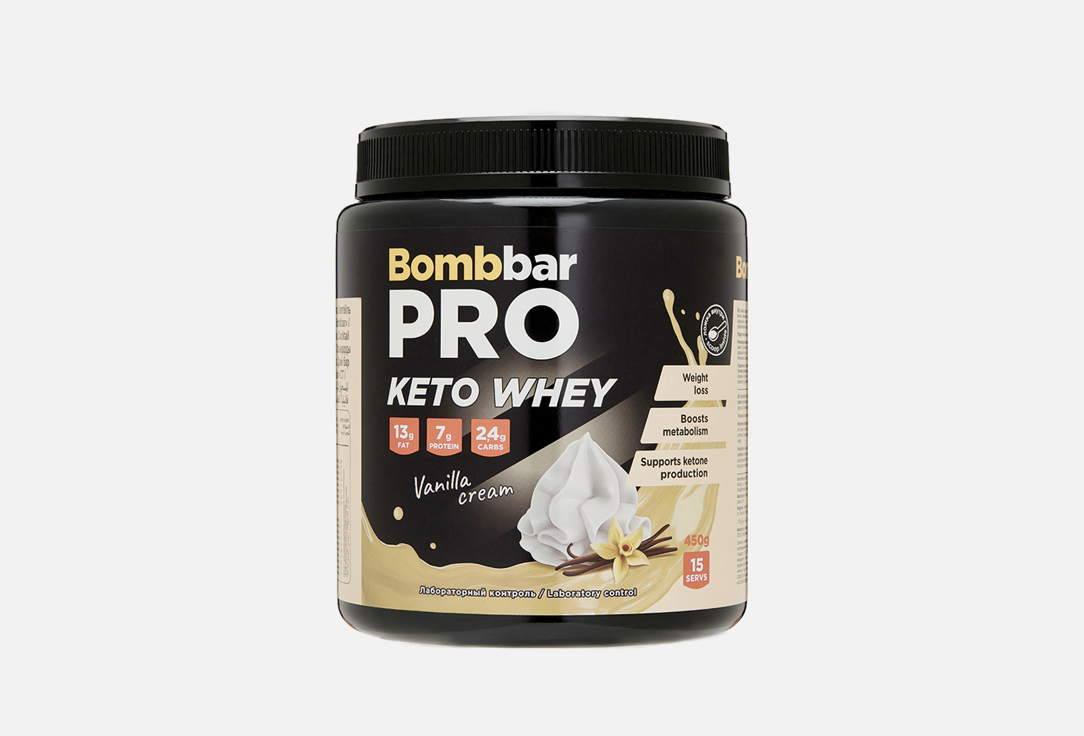 

Протеин BOMBBAR, Keto Сливки-ваниль 450 г