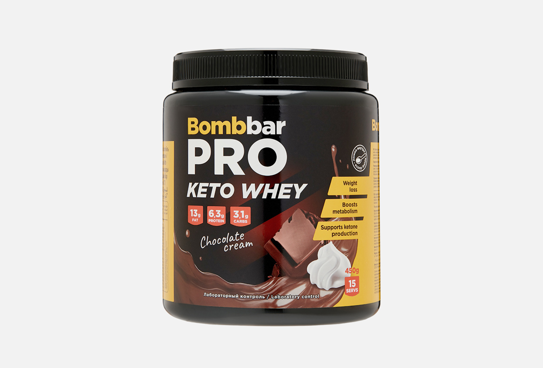 

Протеин BOMBBAR, Keto Сливки-шоколад 450 г