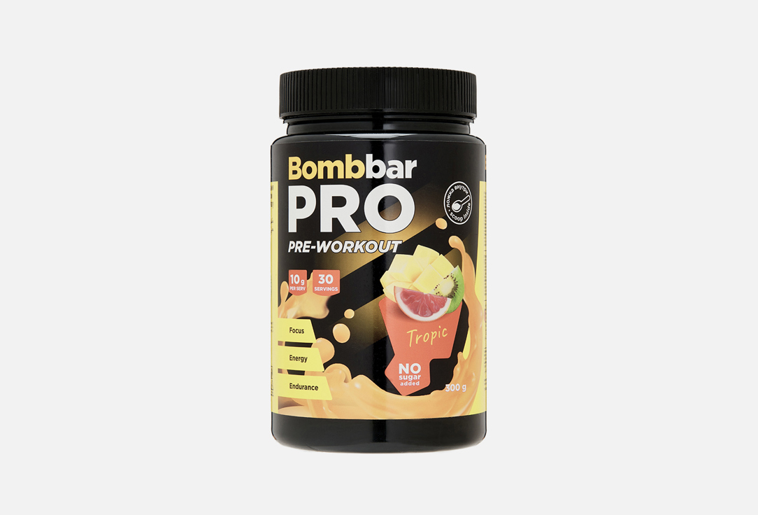 

Предтренировочный комплекс BOMBBAR, Тропический микс 300 г