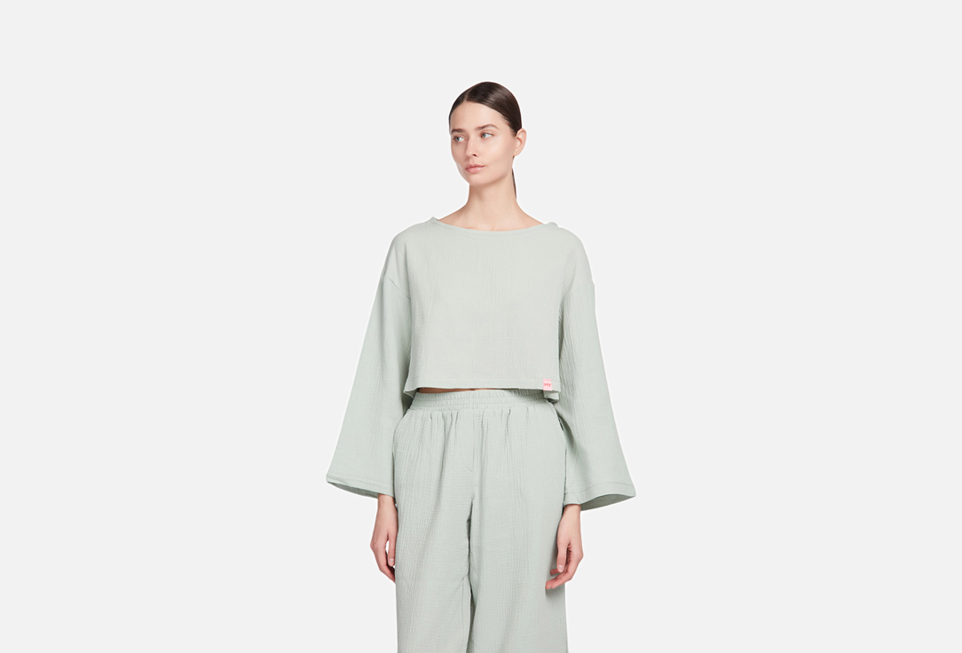 Изображение товара Топ домашний MY фисташка из мягкого хлопка для женщин