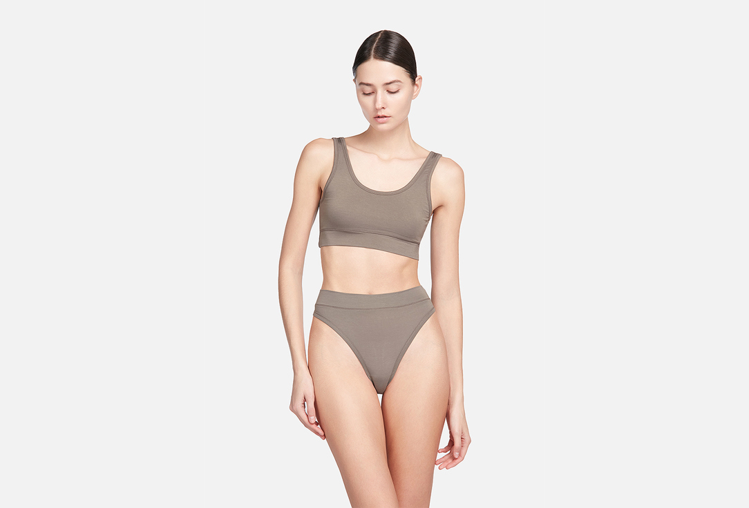 Изображение товара Топ на широких бретелях Belle YOU Бамбук Кофейный