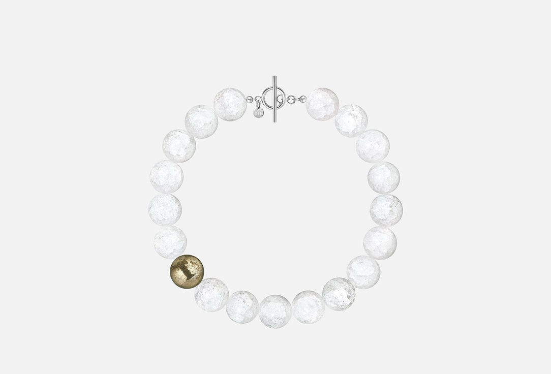 

Бусы MOONKA, С сахарным кварцем и пиритом 1 шт