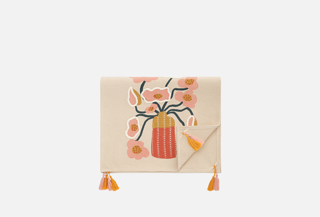 

Дорожка на стол TKANO, Бежевый, Forest flower из коллекции Ethnic, 45х150 1 шт