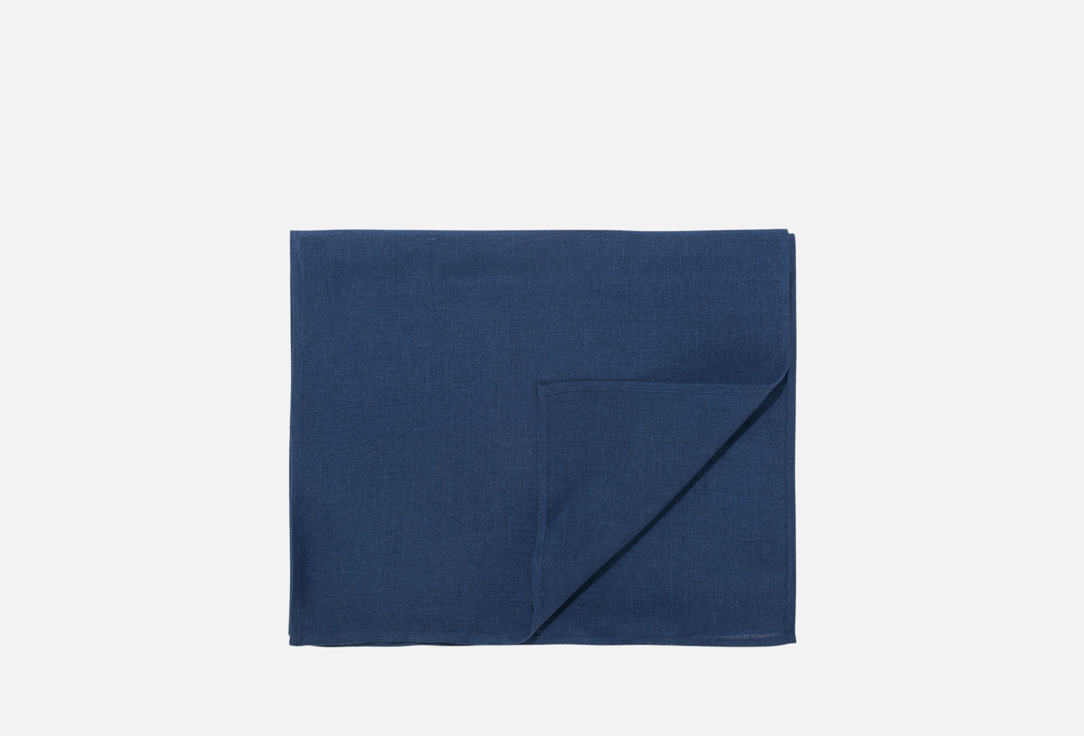 Изображение товара Дорожка на стол Tkano Essential из льна 45х150 синий стильный и практичный аксессуар