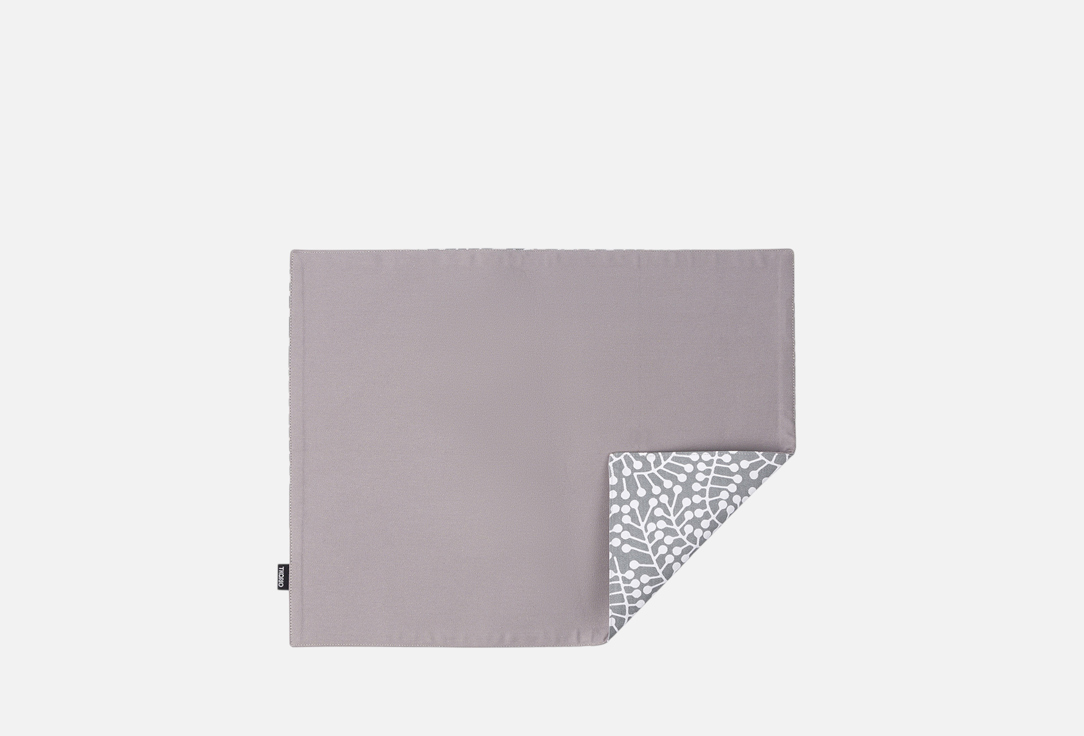 Изображение товара Салфетка двухсторонняя под приборы Tkano Спелая Смородина, Scandinavian touch, серая, 35х45
