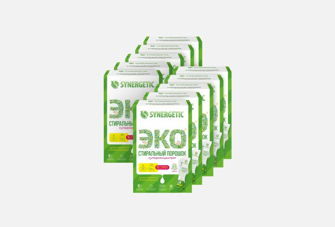 

Набор стиральных порошков SYNERGETIC, Суперконцентрат 10 шт