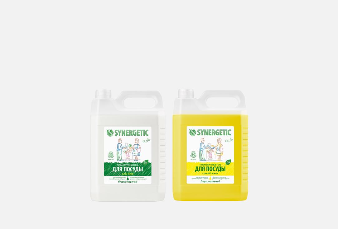 

Набор гелей для мытья посуды SYNERGETIC, Алоэ + лимон 2 шт