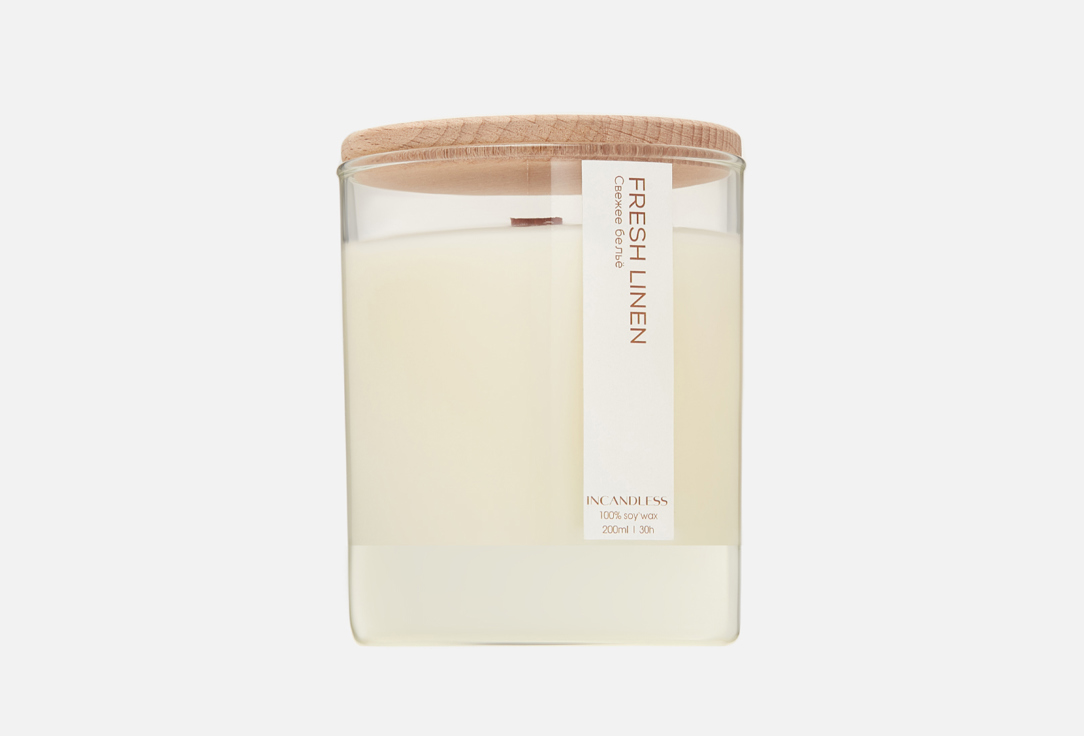 

Ароматическая свеча INCANDLESS, BASE, Свежее белье 200 мл