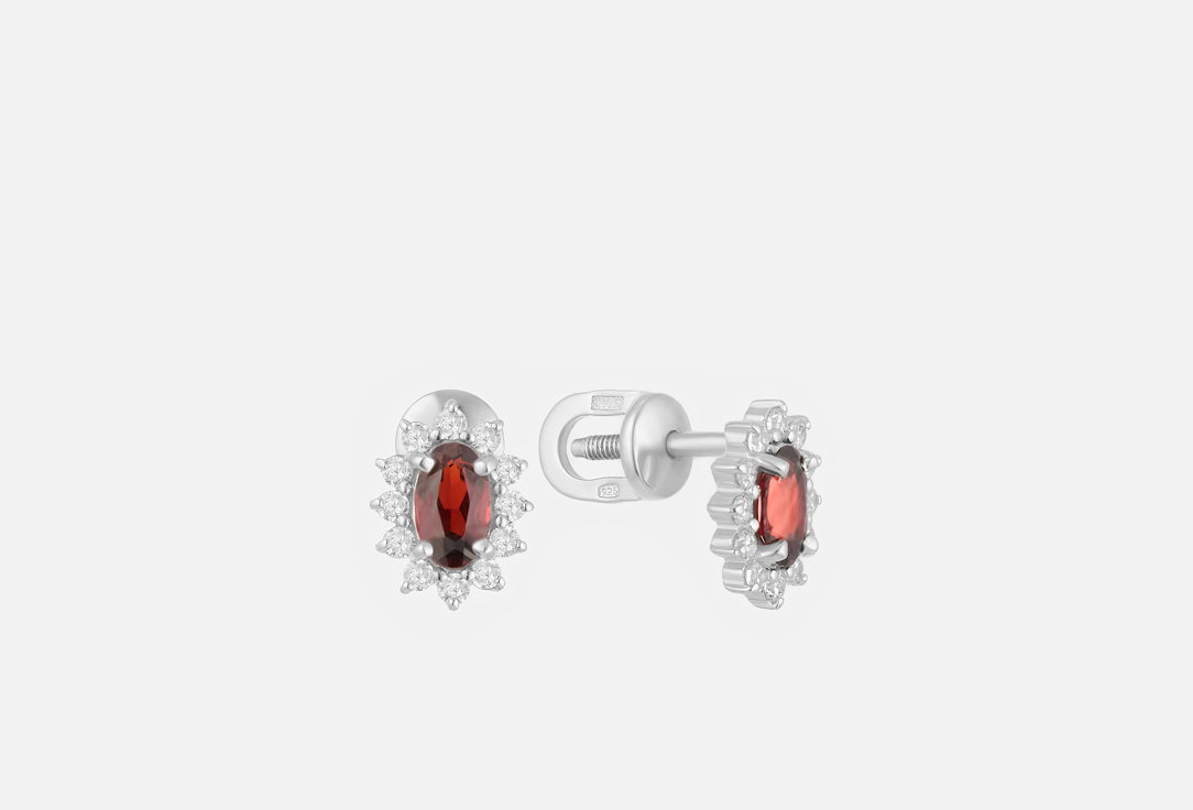 Изображение товара Пусеты серебряные Pepela Jewelry Garnet