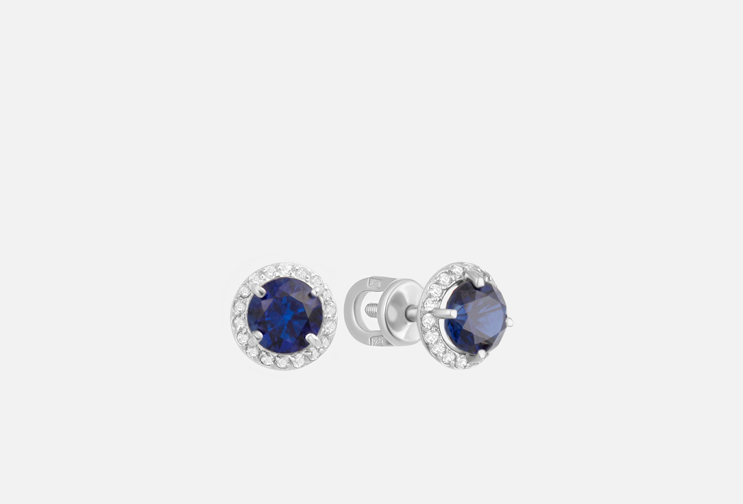 Изображение товара Серьги-пусеты серебряные Pepela Jewelry Sapphires