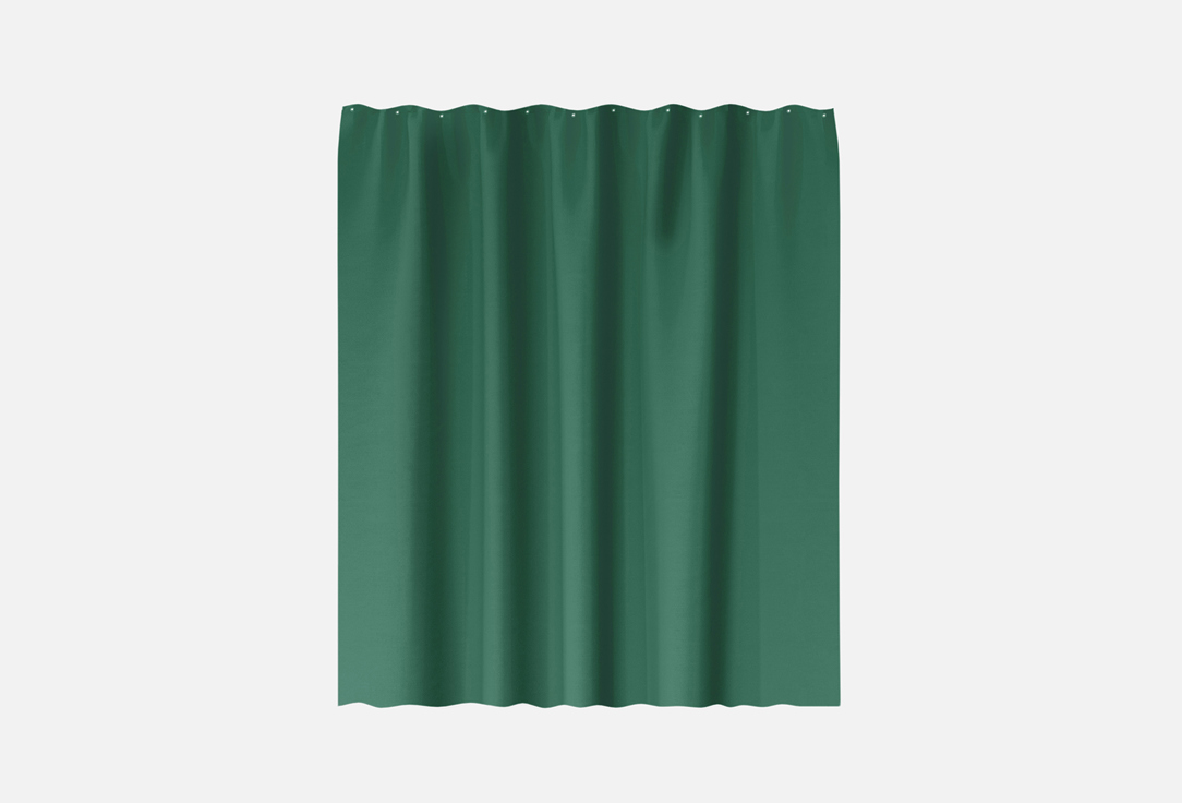 Изображение товара Штора для ванной комнаты Moroshka Velvet, тканевая, зеленый, 180х200 см