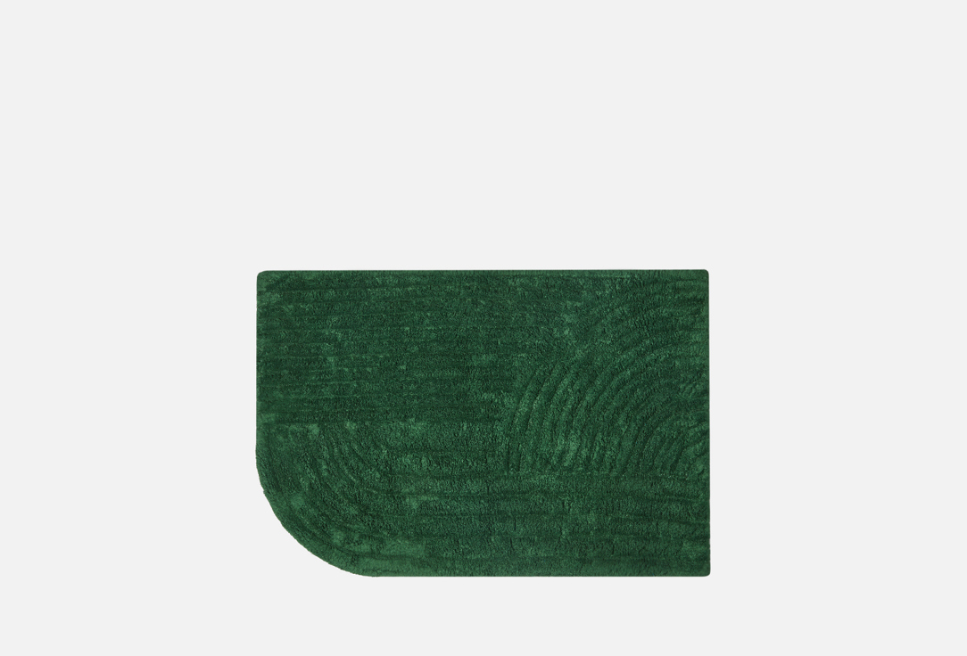 Изображение товара Мягкий коврик для ванной комнаты Moroshka Velvet, зеленый, 60х90 см