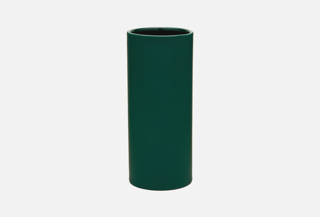 Ваза MOROSHKA Velvet, зеленый, 10,5x10,5x25 см 1 шт