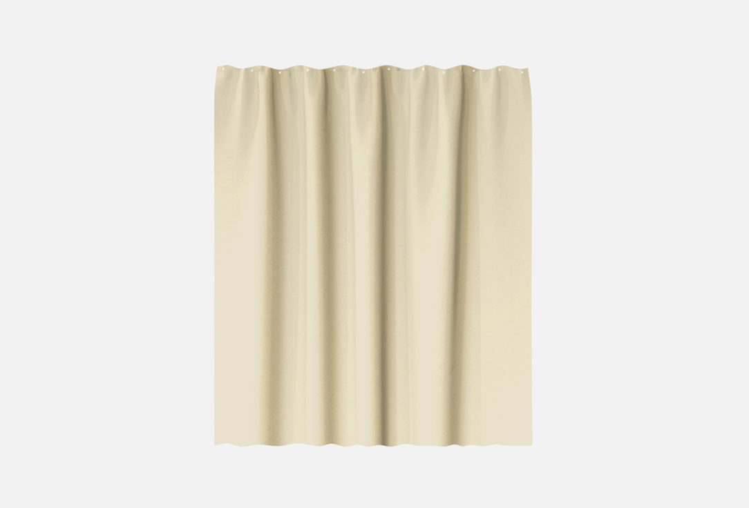 Изображение товара Штора для ванной комнаты Moroshka Nebeskvit, тканевая, бежевый, 180х200 см