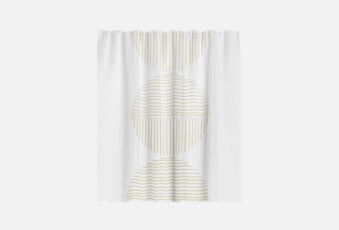 

Штора для ванной комнаты MOROSHKA, Nebeskvit, тканевая, белый бежевый, 180х200 см 1 шт