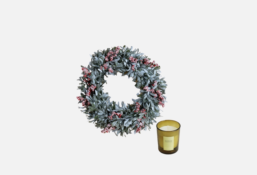 

НАБОР ДЛЯ ДЕКОРА DIVNAYA IVA, ВЕНОК И АРОМАТИЧЕСКАЯ СВЕЧА 2 шт