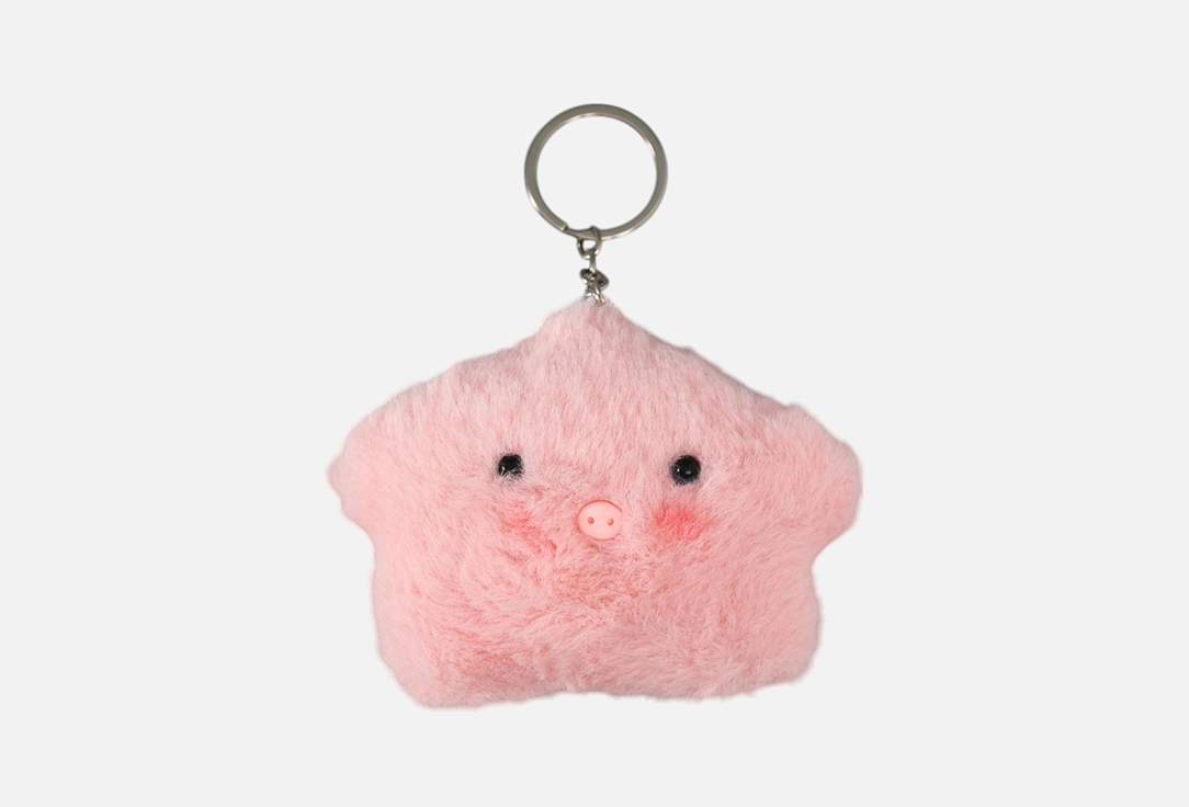 Пушистик на кольце SIMA-LAND Звёздная свинка пищалка 1 шт