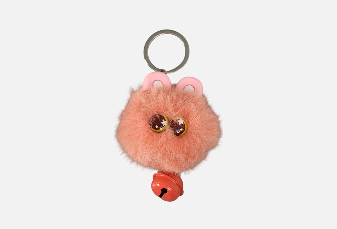 

Пушистик на кольце SIMA-LAND, Звёздные глазки с бубенчиком персиковый 1 шт