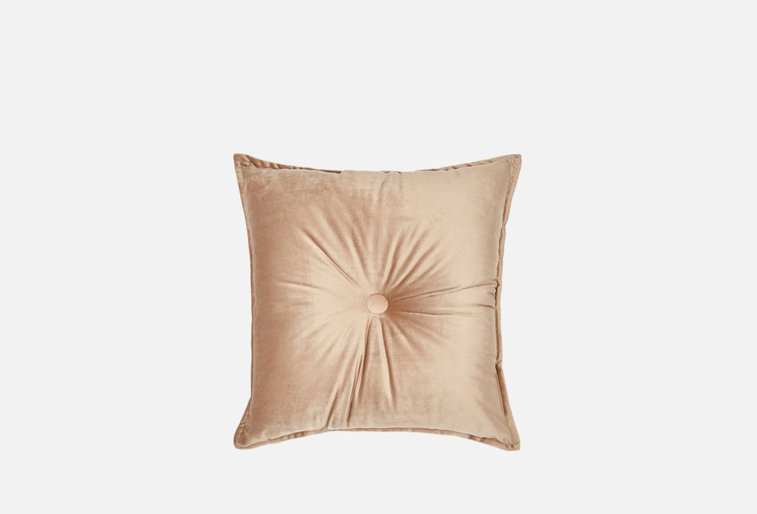 Изображение товара Декоративная подушка Вивиан 45х45 см бежевый полиэстер микроволокно